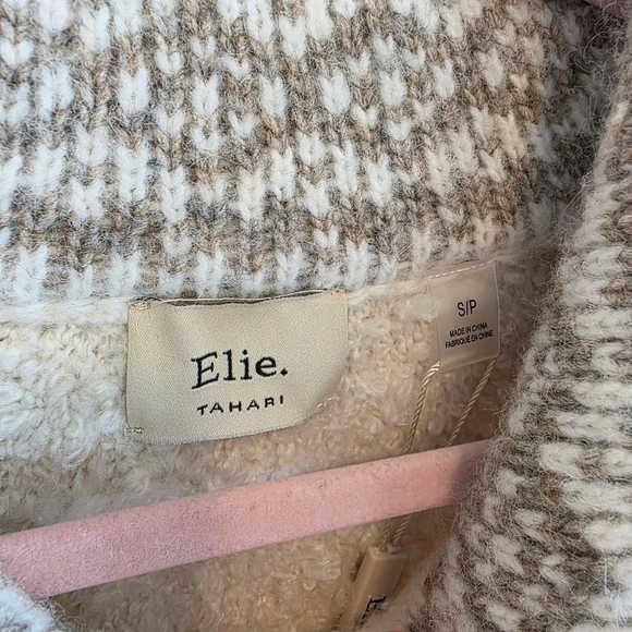 Women's Elie Tahari Cream Wool Blend Sweater Size S - Picture 6 of 8